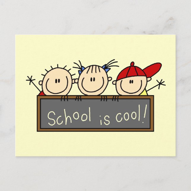 Carte Postale L'école c'est cool (Devant)