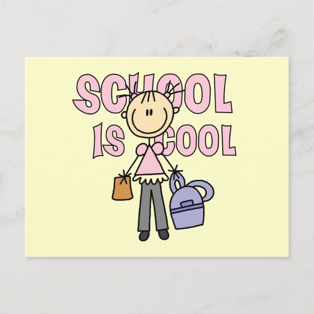 Carte Postale L'école des filles c'est cool (Devant)