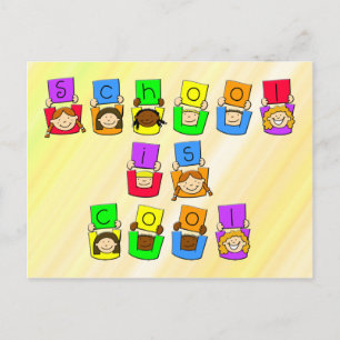 Carte Postale L'école est Cool - Enfants