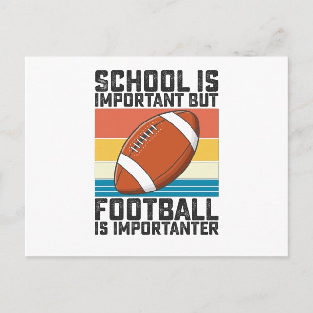 Carte Postale L'école est importante mais le football est plus i (Devant)