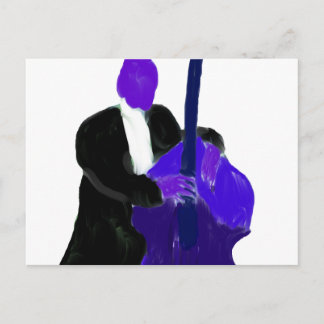 Carte Postale Lecteur de basse droit, peinture en version violet