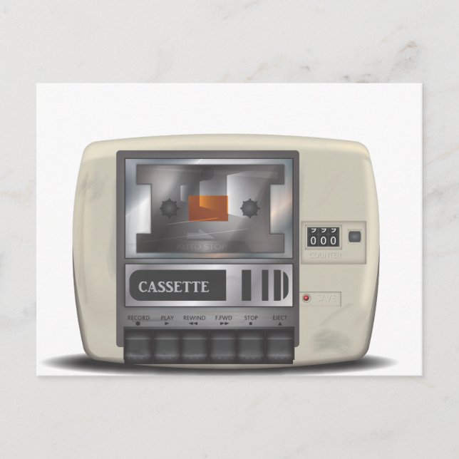 Carte Postale Lecteur de cassette (Devant)