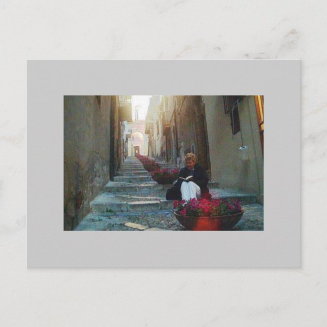 Carte Postale Lecteur de livres en Cefalu (Devant)