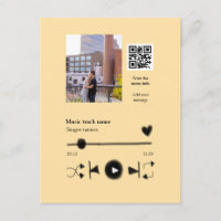 Lecteur de musique couple personnalisé code q r te