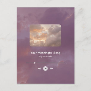 Carte Postale Lecteur de musique minimaliste de rêve et chanson