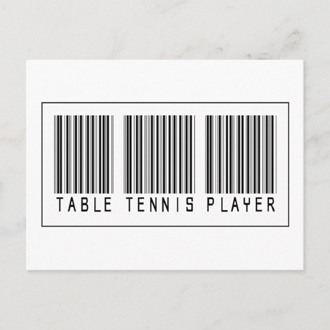 Carte Postale Lecteur de tennis de table Barcode (Devant)