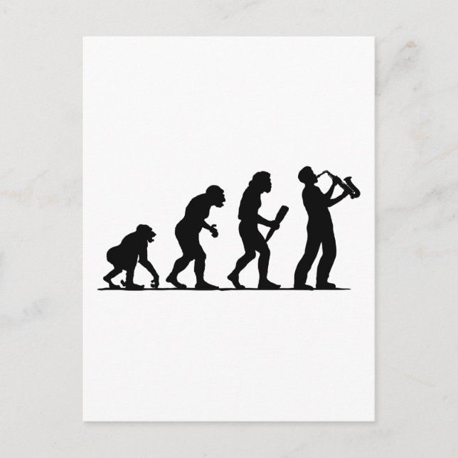 Carte Postale Lecteur saxophone (Devant)