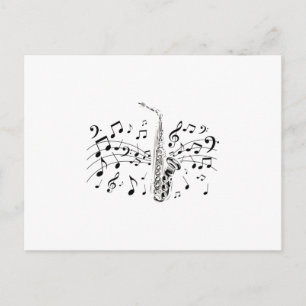 Carte Postale Lecteur saxophone Instrument de musique musicien C