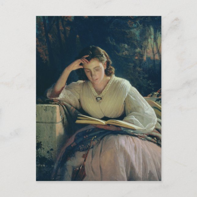 Carte Postale Lecture, 1863 (Devant)