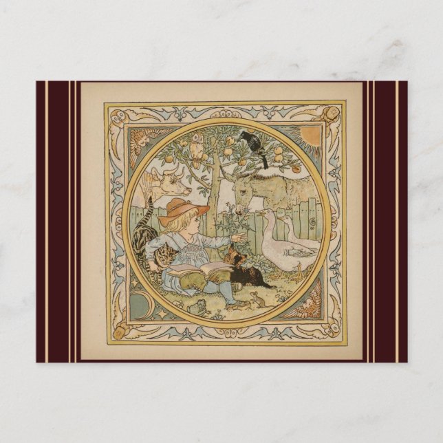 Carte Postale Lecture amusante (Devant)