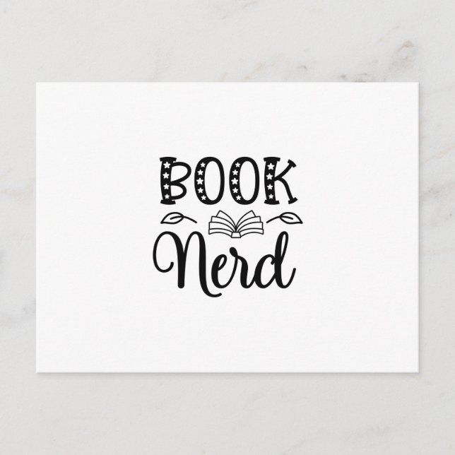 Carte Postale Lecture Art Book Nerd (Devant)