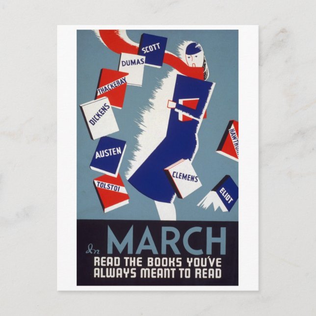 Carte Postale Lecture Arty Deco (Devant)