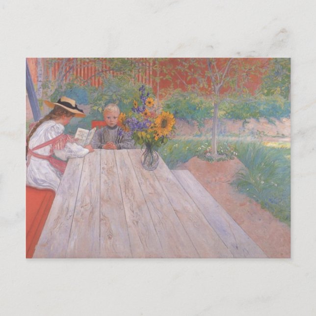 Carte Postale Lecture de Brother à l'extérieur (Devant)