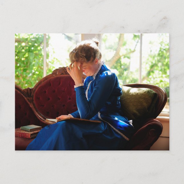 Carte Postale Lecture de la dame (Devant)