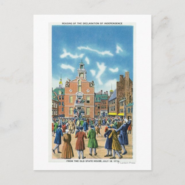 Carte Postale Lecture de la Déclaration d'indépendance (Devant)