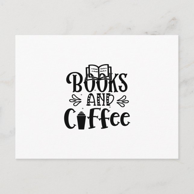 Carte Postale Lecture De Livres D'Art Et Café (Devant)