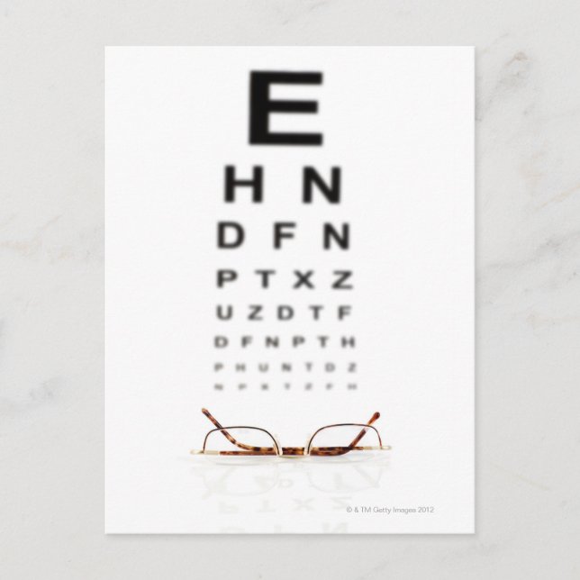 Carte Postale Lecture de lunettes (Devant)