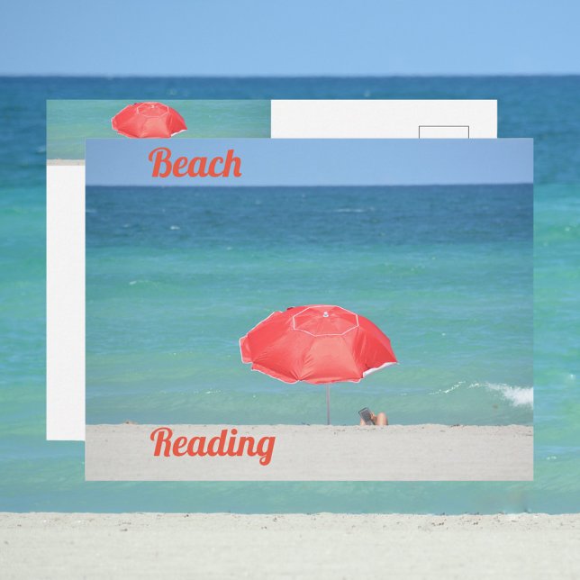 Carte Postale Lecture de plage Photographie Voyage (Créateur téléchargé)