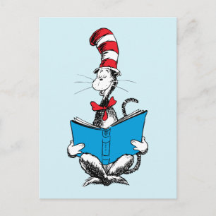 Carte Postale Lecture du Chat dans le Chapeau