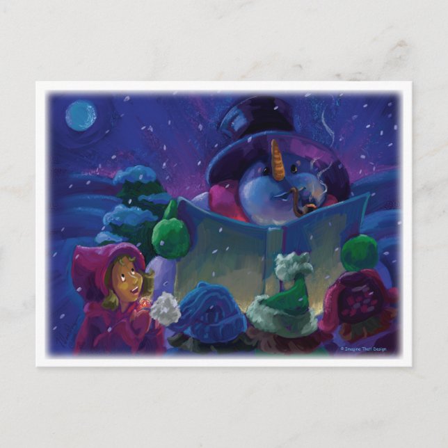 Carte Postale Lecture hivernale (Devant)