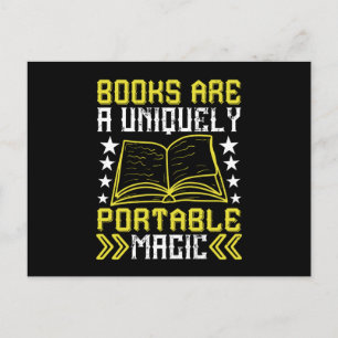 Carte Postale Lecture - Les livres sont de la magie portable