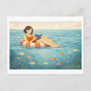 Carte Postale Lecture saisonnière : Été