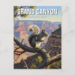 Carte Postale L'écureuil de Kaibab dans le parc national du Gran