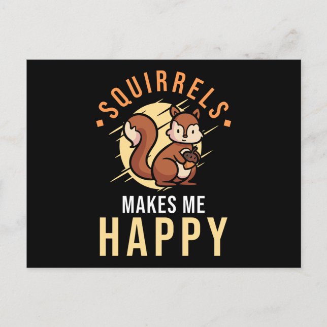 Carte Postale L'écureuil dit drôle (Devant)