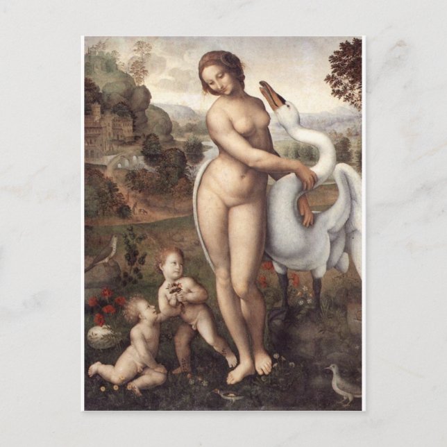 Carte Postale Léda et le cygne (Devant)