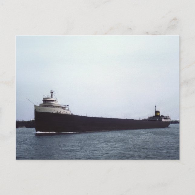 Carte Postale L'Edmund Fitzgerald sur la rivière St. Clair (Devant)