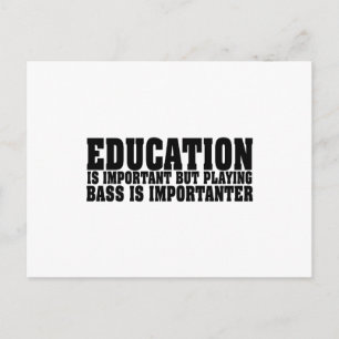 Carte Postale L'éducation est important Joueur de basse noir Tex