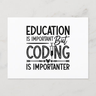 Carte Postale L'éducation Médicale sur le codeur est important C