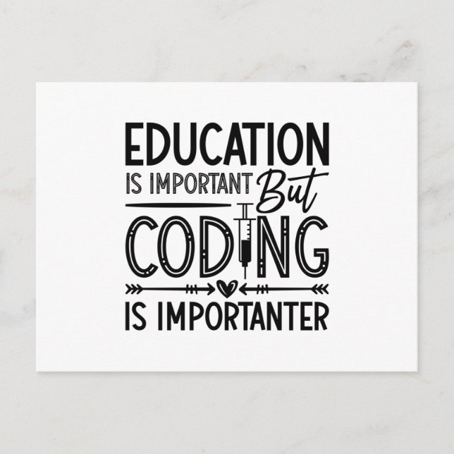 Carte Postale L'éducation Médicale sur le codeur est important C (Devant)