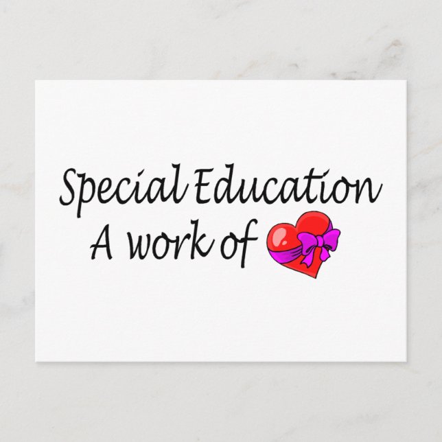Carte Postale L'Éducation Spéciale Un Travail D'Amour (Devant)
