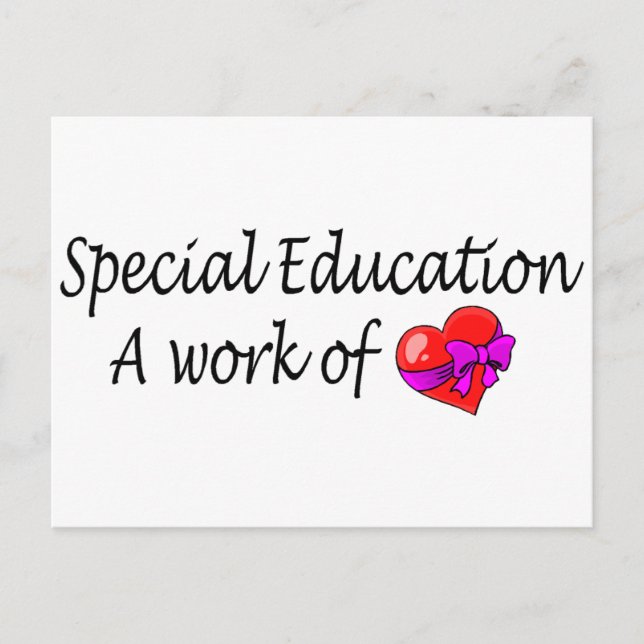 Carte Postale L'Éducation Spéciale, Un Travail D'Amour (Devant)