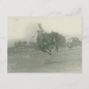 Carte Postale Lee Caldwell chevauchant Flying Devil.