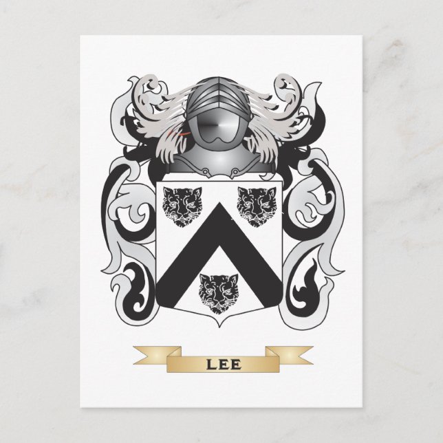 Carte Postale Lee Coat of Arms (Family Crest) (Devant)