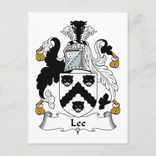 Carte Postale Lee Family Crest (Devant)