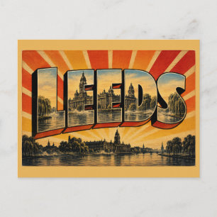 Carte Postale Leeds Angleterre Riverside Art Victorien Vintage