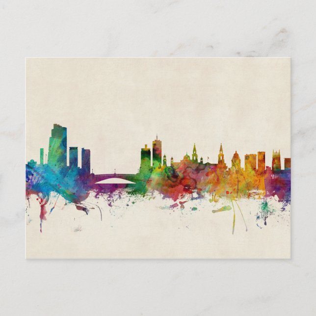 Carte Postale Leeds England Skyline (Devant)