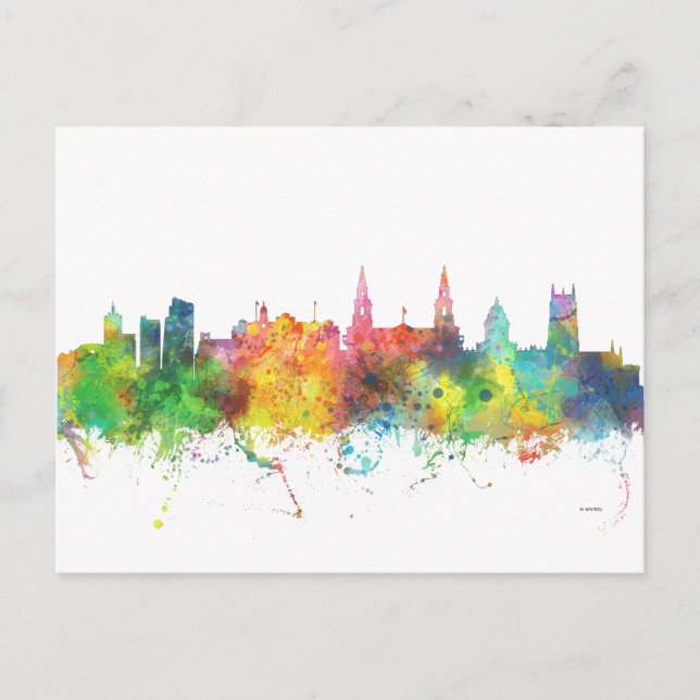 CARTE POSTALE LEEDS, UK SKYLINE (Devant)