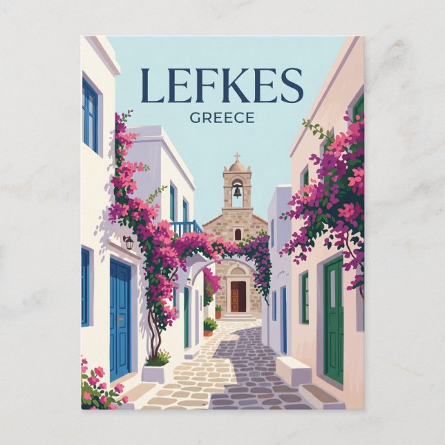 Carte Postale Lefkes Grèce (Devant)