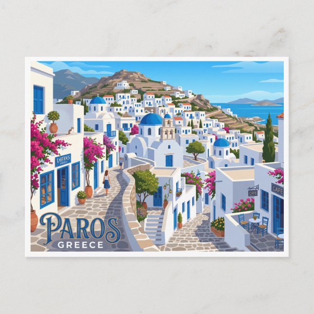 Carte Postale Lefkes Paros Grèce (Devant)
