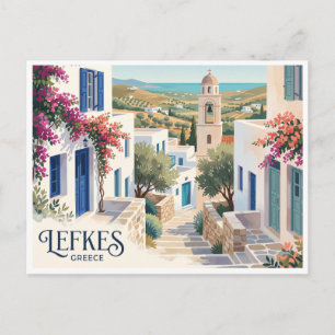 Carte Postale Lefkes, Paros, Grèce