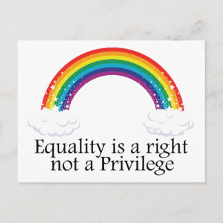 Carte Postale L'égalité est un droit et non un privilège