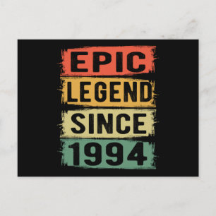 Carte Postale Légendaire 31 Ans 1993 Epic Cadeau pour 31e Annive