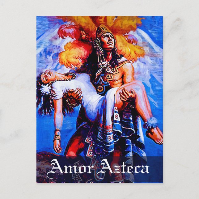 Carte Postale Légende Aztèque Mexicaine Iztaccihuatl Popocatepet (Devant)