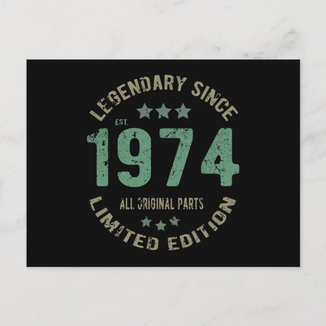 Carte Postale Légende d'anniversaire 47 ans 47e anniversaire (Devant)