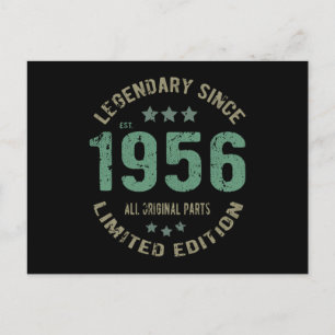 Carte Postale Légende de 65 ans Fête d'anniversaire 65 ans