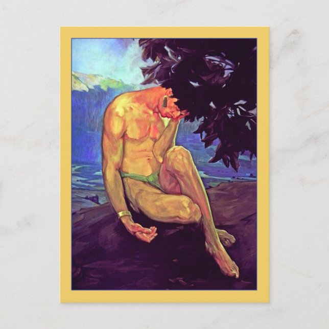 Carte Postale Légende des volcans par Saturnino Herran (Devant)